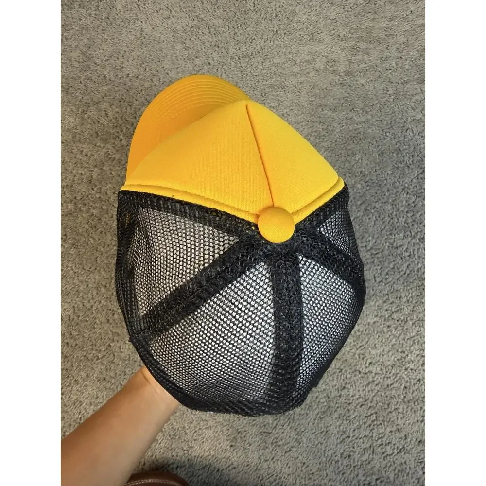 Adidas Hat Cap Snap Back Trucker Mens One Size Yellow Mesh Adjustable A2L001